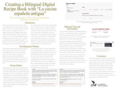 Creating a Bilingual Digital Recipe Book with “La cocina española antigua”